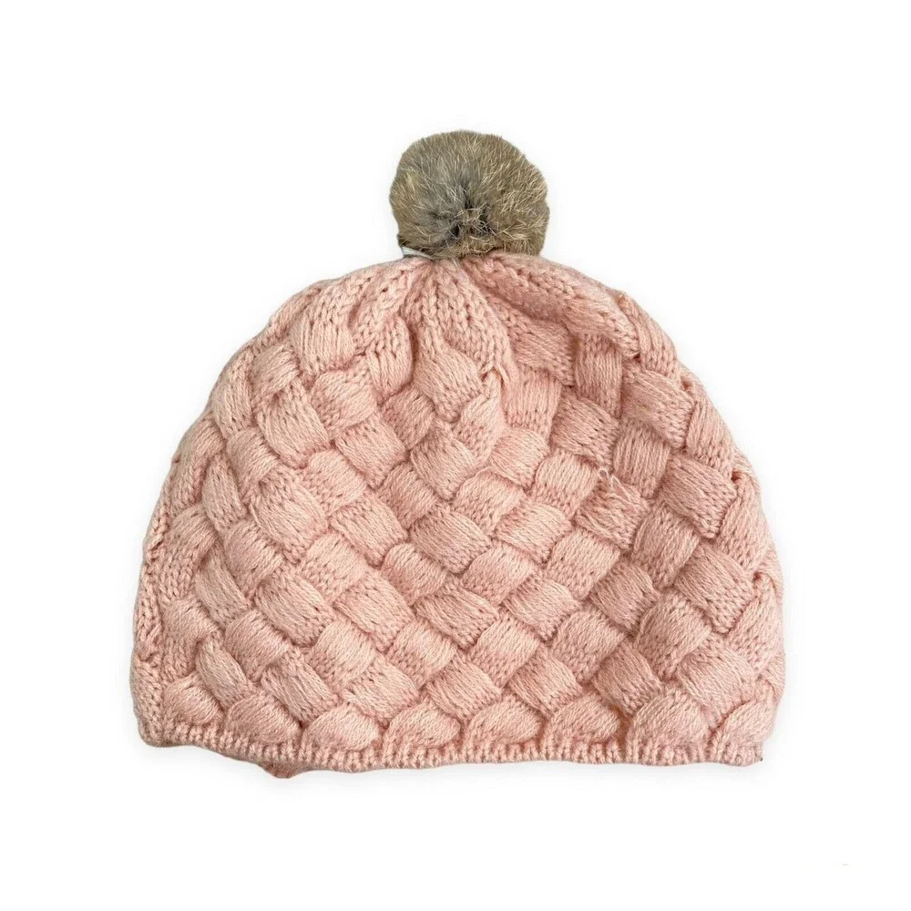 Girls Winter Hat Kids Toddler Baby Pink Knit Warm Beanie Bonnet Snow Gear Modern
